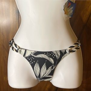 BlueMan Rio bikini bottom, black and white, size small